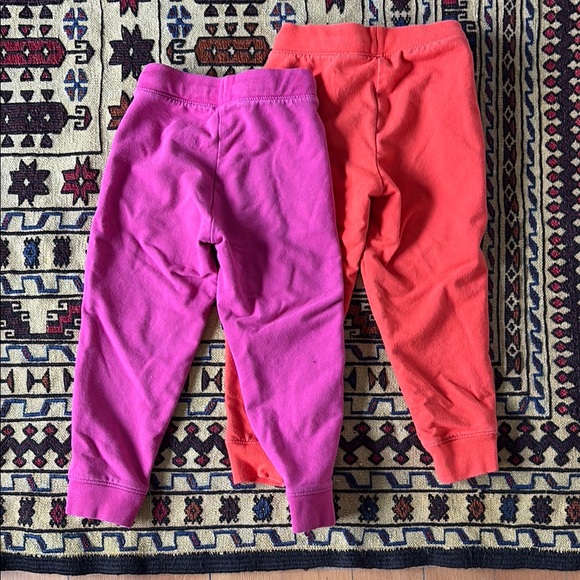 Primary Cotton Joggers Pair, Pink and Orange, size 4 - Picture 4 of 4
